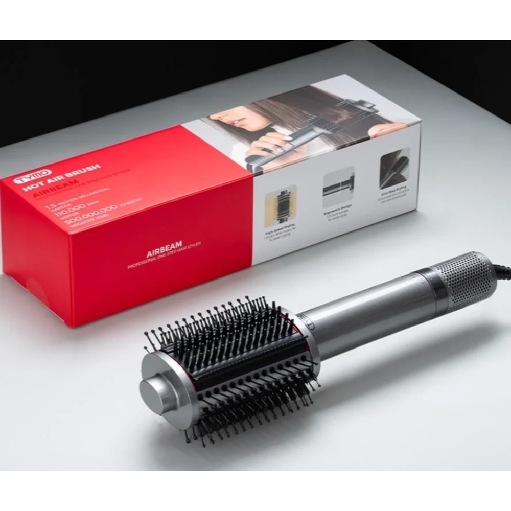 TYMO AIRBEAM Professional One-Step Hair Styler Hot Air Brush HC301B Silver